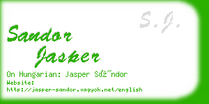 sandor jasper business card